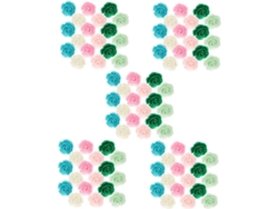Paquete De 5 Chinchetas De Resina Compactas Reutilizables Con Forma De Flor (30 Piezas X 5)