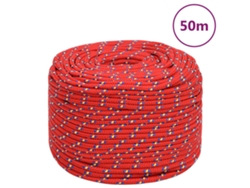Cuerda De Barco Polipropileno Rojo 6 Mm 50 M