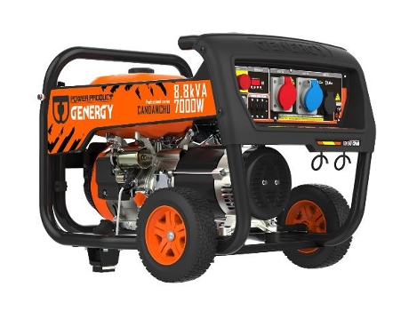 Genergy 11030 Candanchú Generador 7000W-400V 6500W-230V Gasolina Trifásico Arranque Eléctrico Modelo Candanchú GENERGY