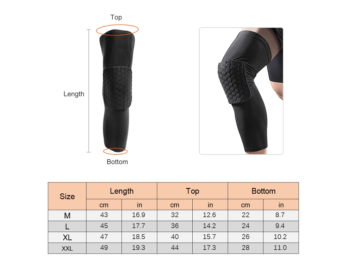 Rodilleras Para Deportes Como Ciclismo, Baloncesto Y Fútbol. Calcetines Elásticos Transpirables Hasta La Rodilla.