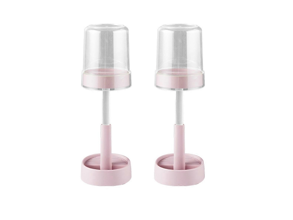 Portacepillos con tapa, para cepillos eléctricos, rosa. Nostalgia88