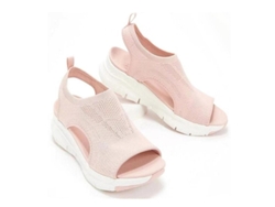 Sandalias De Playa Para Mujer Con Suela Gruesa Material Cuero Suave Amplia Antideslizante Para Caminar Compras Conducir 38 Rosa