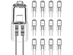 12 Lámparas Halógenas G4 Instaladas - 20w, 2700k, Luz Blanca Cálida, 240lm - Lámparas Halógenas G4, 20w, 12v. Temperatura Máxima: 30°c.