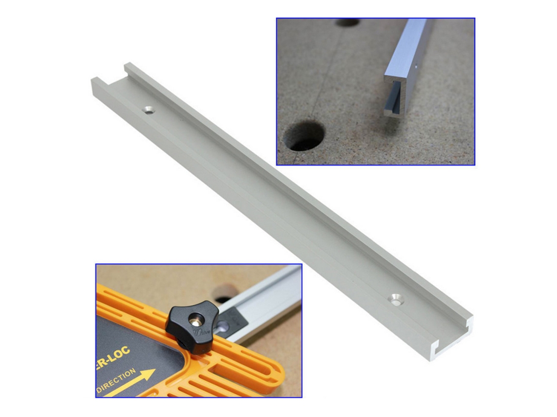 Guía Deslizante En T De Aleación De Aluminio De 300 Mm Para Sierra De Mesa, Fresadora Y Carpintería, Con Soporte De Montaje.