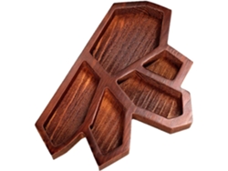 Bandeja Decorativa De Madera Con Forma De Cristal, Soporte De Cristal Para Joyas Y Aceites Esenciales.
