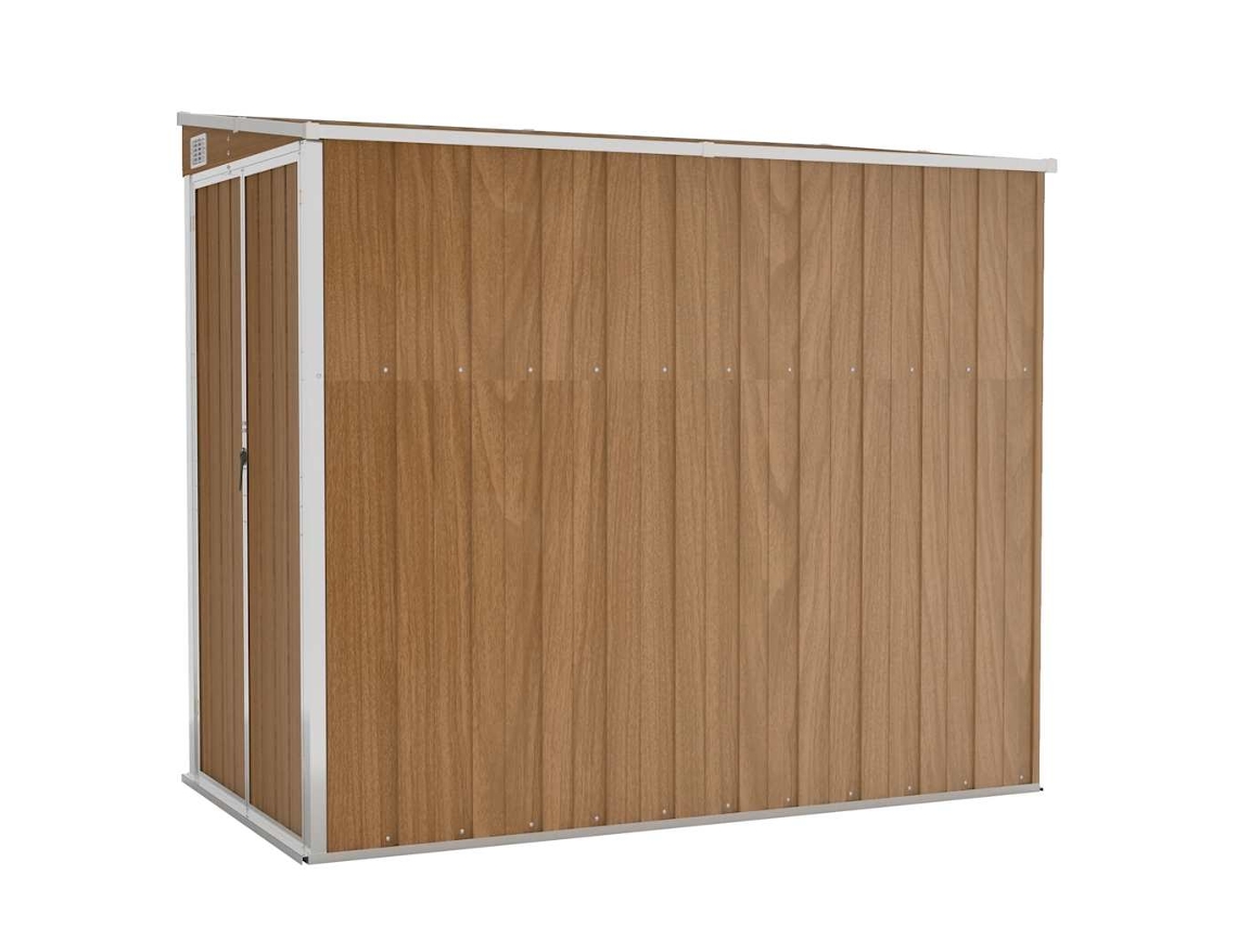 Caseta de jardín VIDAXL Marrón Acero (118x194x178 cm)