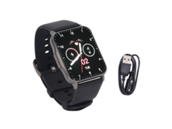 Reloj Inteligente Negro Resistente Al Agua Ip67 Con Pantalla Táctica Para Monitorización De La Salud Y El Estado Físico De Los Adultos.