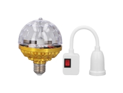 Bjww-luz De Bolinha Giratória Led Colorida 6w De Metal Para Festas Com Soquete Universal, Plugue Eu 220v