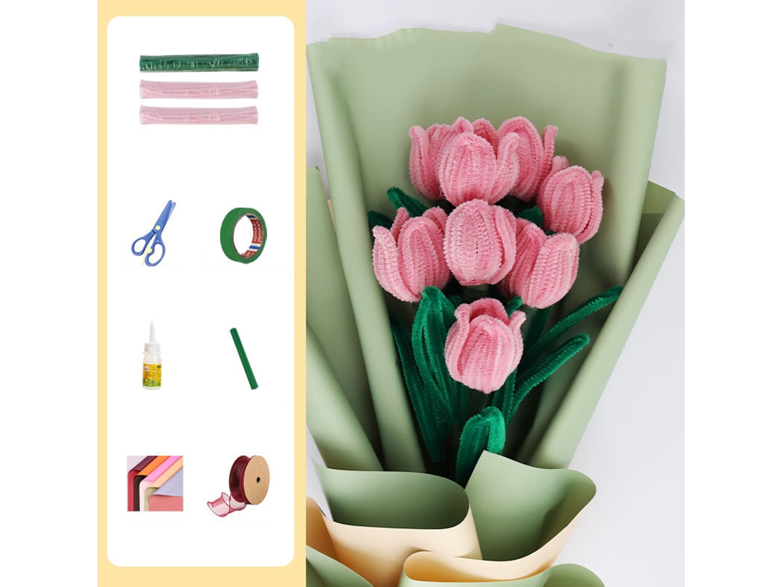 Limpiadores De Desagües Plegables, Suaves Y Coloridos Para Manualidades, Juguetes Y Tulipanes.