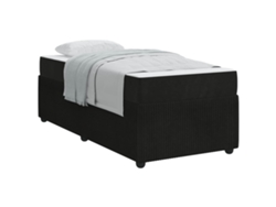 Maison Exclusive - Estructura De Cama Con Colchón Negro 90 X 200 Cm Tela