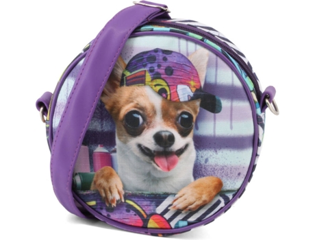 Bolsa KRAZYMALS Chihuahua Redonda (Morado - 18x18x6cm)