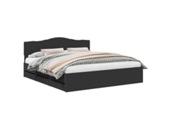 Maison Exclusive - Estructura De Cama Negro 200 X 200 Cm Madera Ingenieril