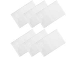 Solustre 12 Fundas Autoadhesivas Para Fichas, Fabricadas En Pvc Transparente. Fáciles De Usar Para Organizar Fichas Y