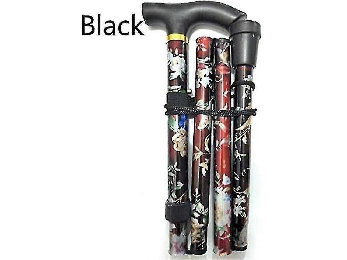 Bastón deslizante de aluminio con diseño floral para senderismo, acampada y como ayuda protectora para la movilidad.