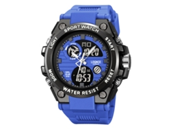 Reloj Electrónico Multifuncional Impermeable De Doble Pantalla (azul) Para Estudiantes.