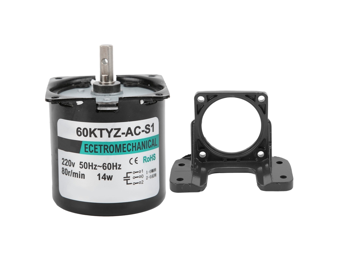 Motor Síncrono De Ca De 14 W, Imán Permanente, Alto Par, Eje Central, 80 Rpm, 220 V, Control Bidireccional.