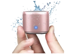 Mini altavoz inalámbrico Bluetooth con difusor de graves personalizado. Resistente al agua IP67, color rosa. Chennnls