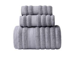 Conjunto de Toallas de Baño RNEMITERY Gruesas Absorbentes Algodón Gris - 3pcs (Talla Única)
