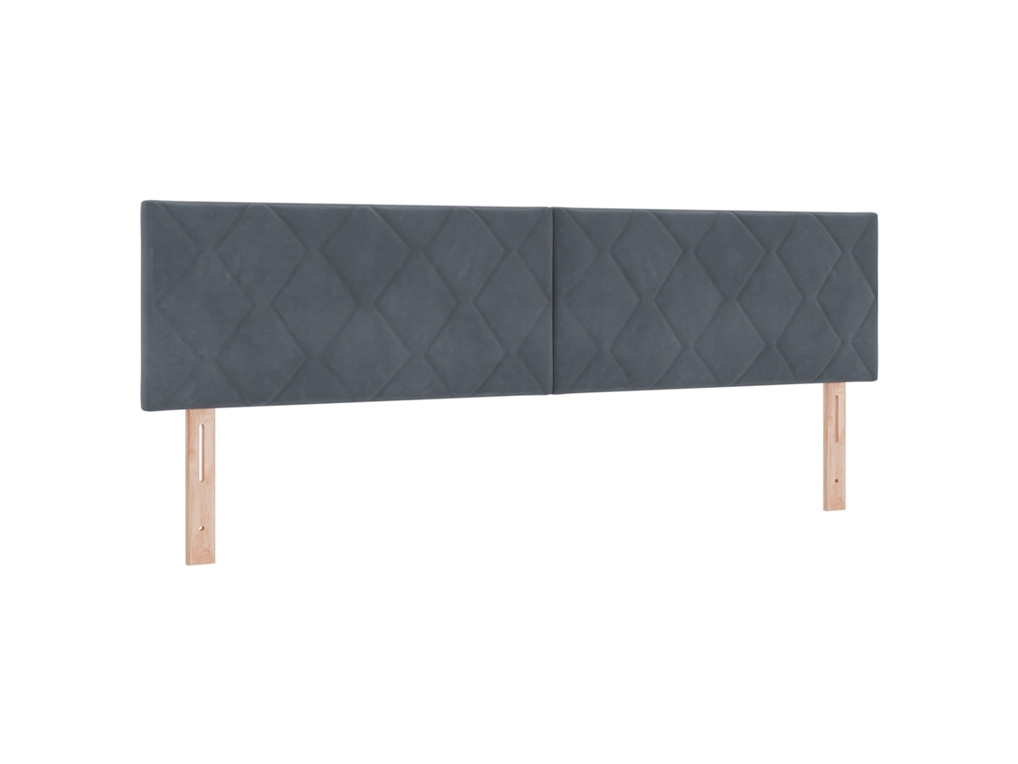 Cabecero Capitone De Perfil Bajo Vidaxl Gris Madera (180cm)