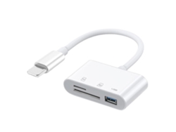 Lector de tarjetas Lightning a SD/TF/USB compatible con adaptadores Cuich para iPhone/iPad