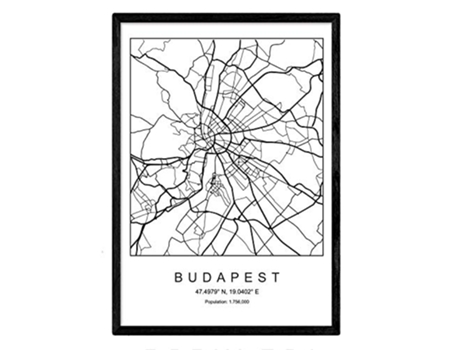 Lámina NACNIC Mapa Budapest (A3)