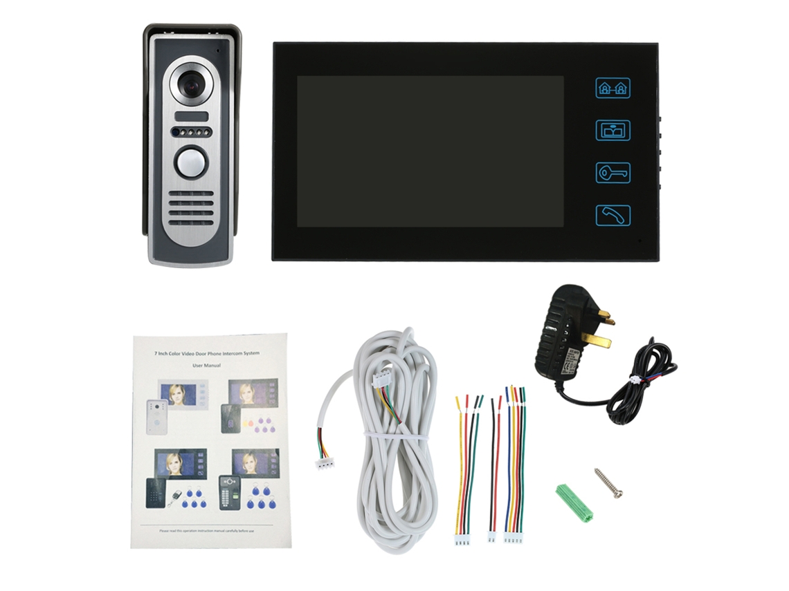 Intercomunicador de puerta con kit de cámara y pantalla táctil de 7 pulgadas