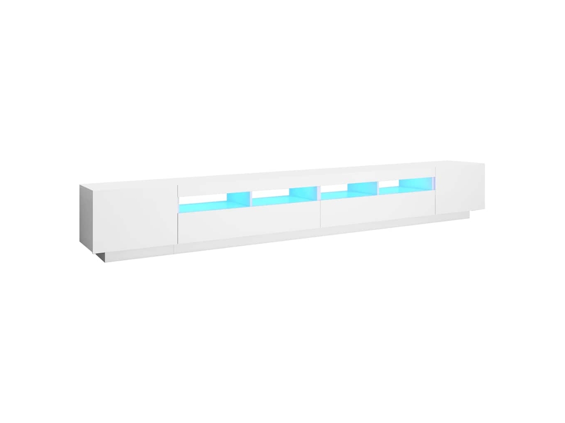 Mueble TV con luces LED 300x35x40 cm Blanco MAISON EXCLUSIVE