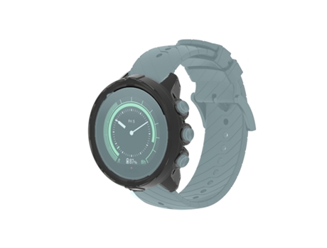 Smartwatch Caja de reloj de silicona TPU transparente para Suunto 9 (negro transparente)