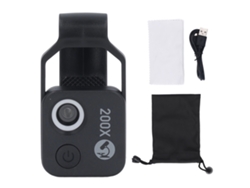 Microscopio De Bolsillo Para Teléfono Móvil 200x Con Luz Led, Clip Universal, 5v 1a, Negro