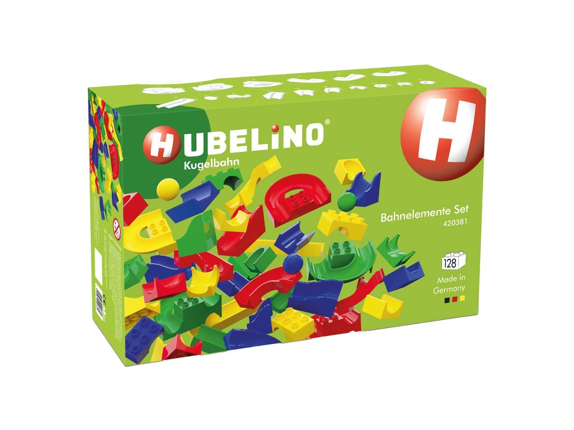 Juego de elementos para pistas de canicas Hubelino, 128 piezas, set de expansión