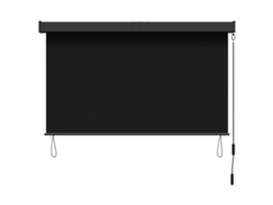 Maison Exclusive - Estor Enrollable Negro 80 X 250 Cm Tela Y Aluminio