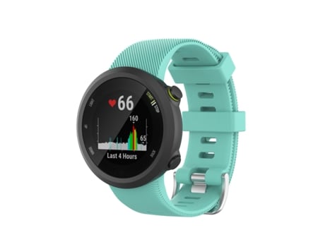 Correa de reloj inteligente para Garmin Forerunner 45/Forerunner 45S Correa de reloj de silicona de color sólido de sarga universal (verde azulado)