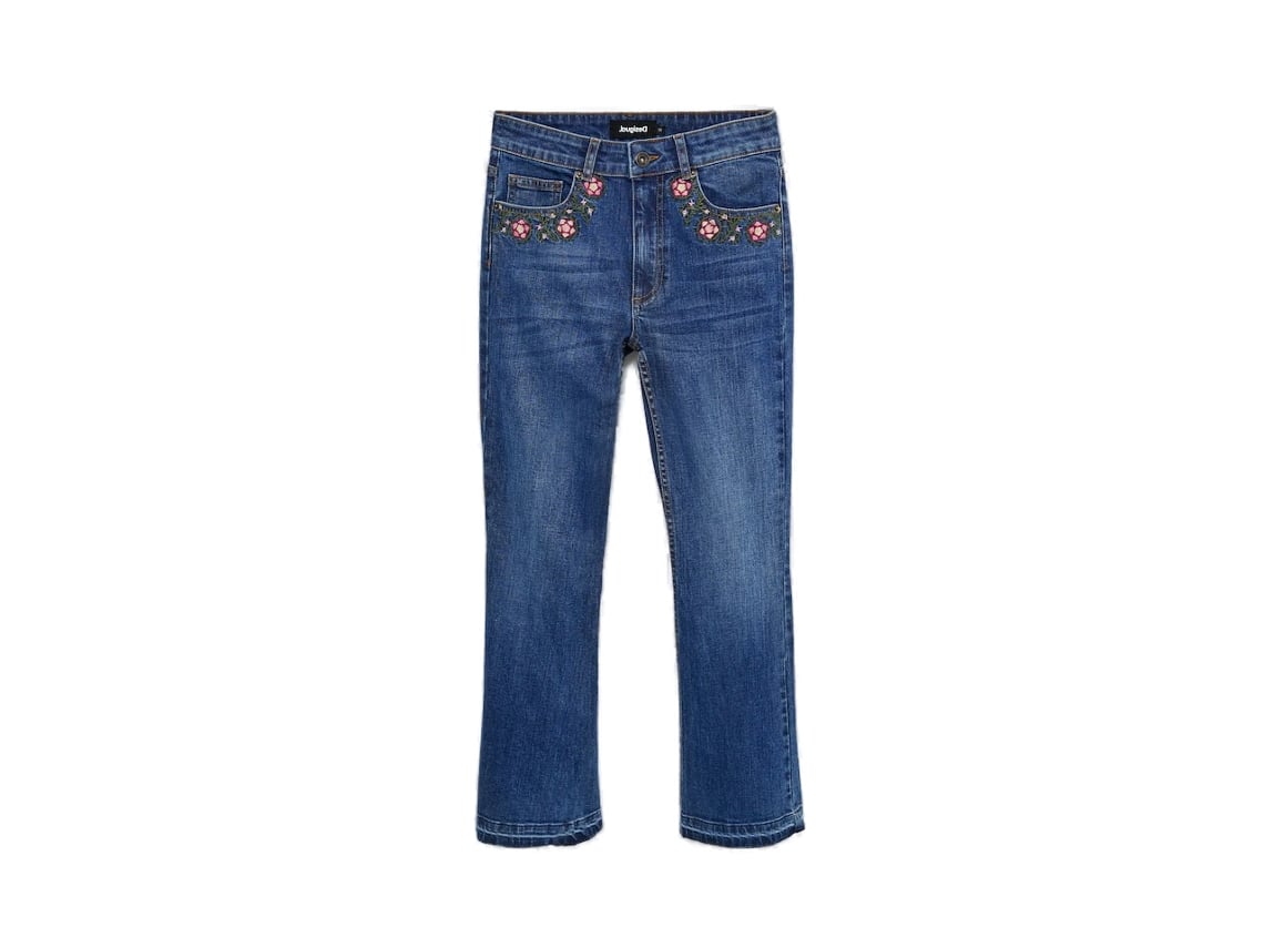 Pantalones Vaqueros DESIGUAL Mujer Multicolor 42 Worten.es