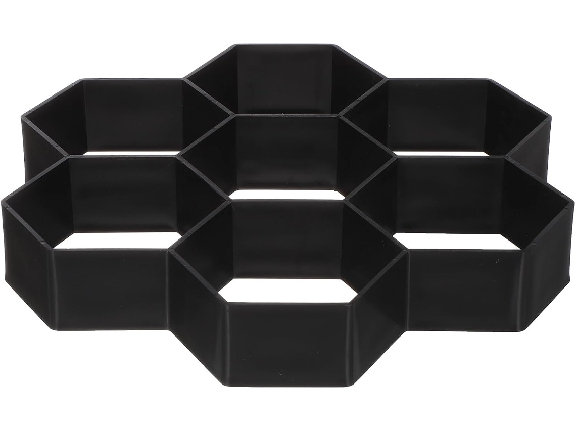 Molde Hexagonal Para Pavimentación Kichouse, Fabricado En Plástico, Reutilizable Para Caminos De Jardín, Cemento,
