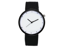 Reloj Unisex De Cuarzo Vansvar Con Correa Fina De Poliuretano (negro)