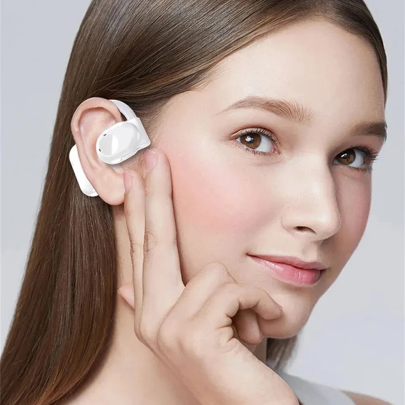 Fones de Ouvido MDUG Bluetooth sem fio com microfone, cancelamento de ruído e condução óssea