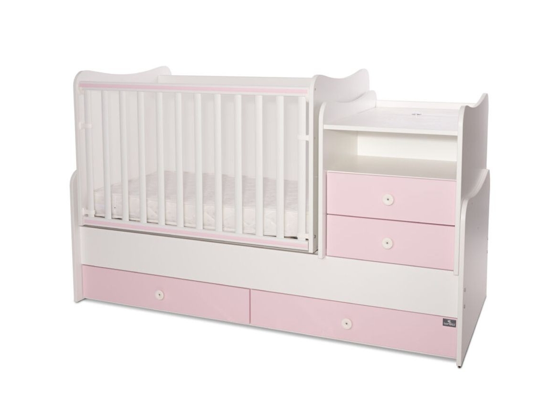 Cuna Convertible 3 en 1 COMBO de LORELLI orchid pink