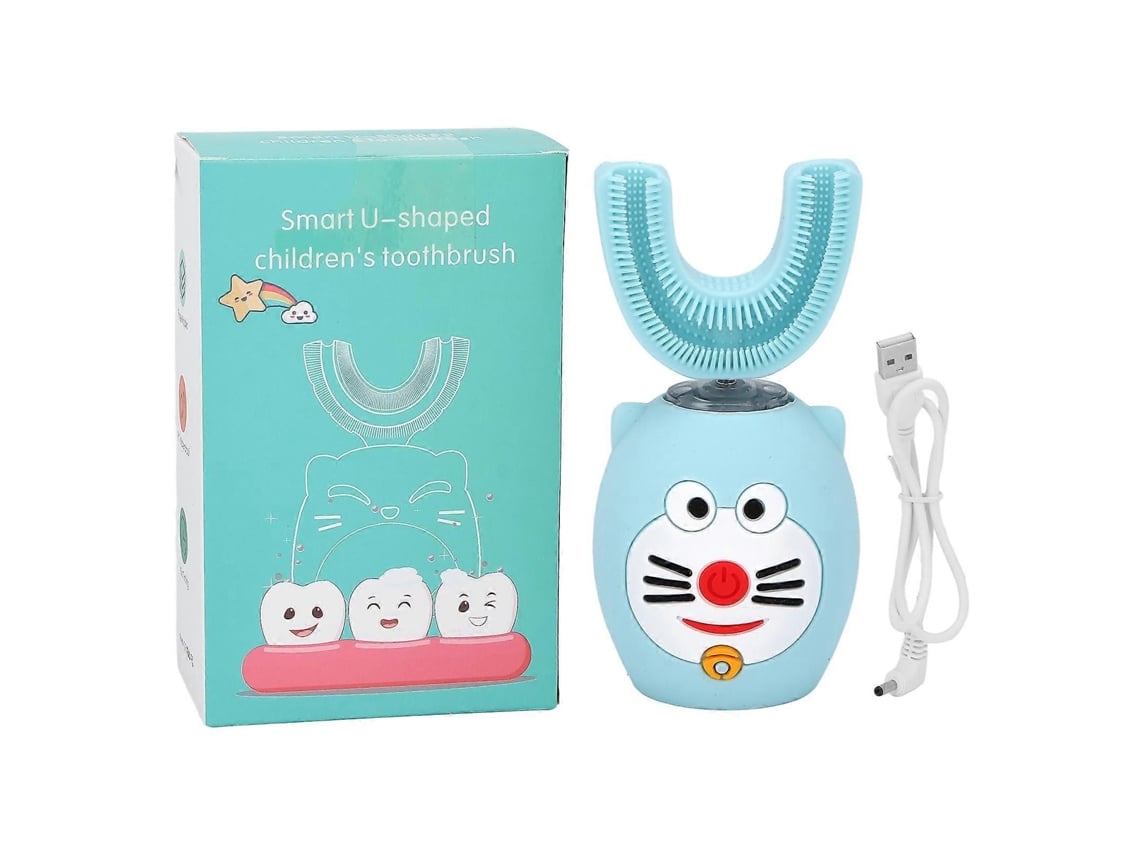 Escova De Dentes Elétrica Inteligente Em Formato De U Com Ultrassom Usb, Automática, Para Higiene Bucal Infantil.