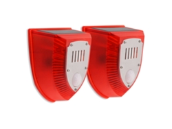 Luz solar estroboscópica con sensor de movimiento, antirrobo, IP65