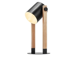 Lámpara de mesa de metal y madera 23W IP20 E27 Diámetro 120mm