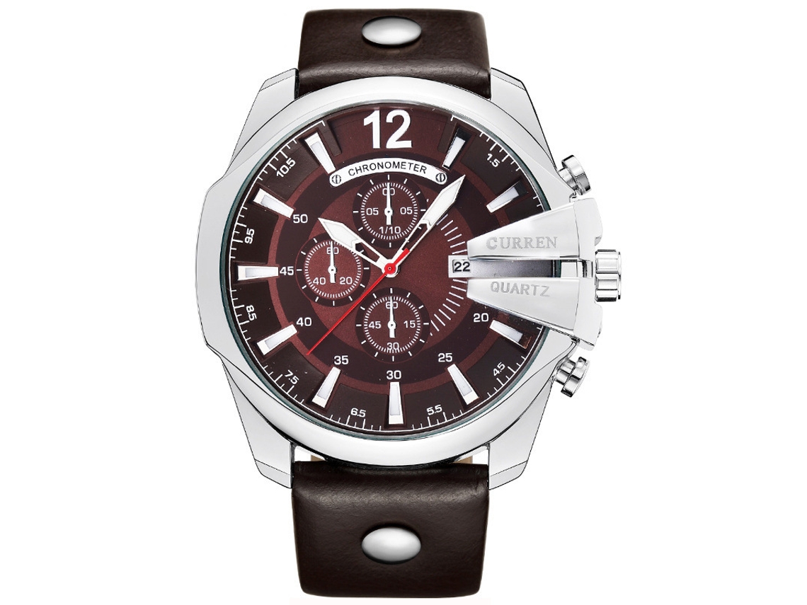 Reloj De Negocios Para Hombre, Reloj De Cuarzo Informal Con Correa De Cuero, Reloj De Pulsera Para Hombre