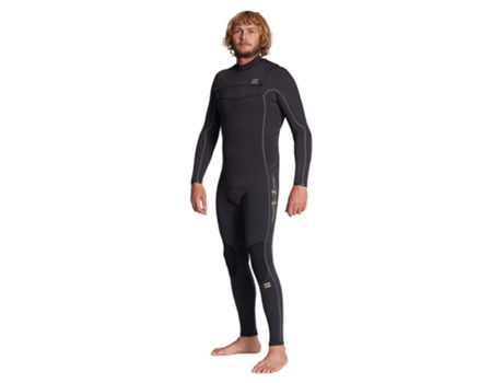 Terno de Neoprene Manga Longa com Zíper no Peito 302 Absolute Preto Mbillabong