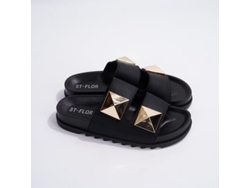 Chanclas Retro De Plataforma Para Mujer Con Hebilla Metálica, Suela Plana, Comodidad Veraniega, Playa