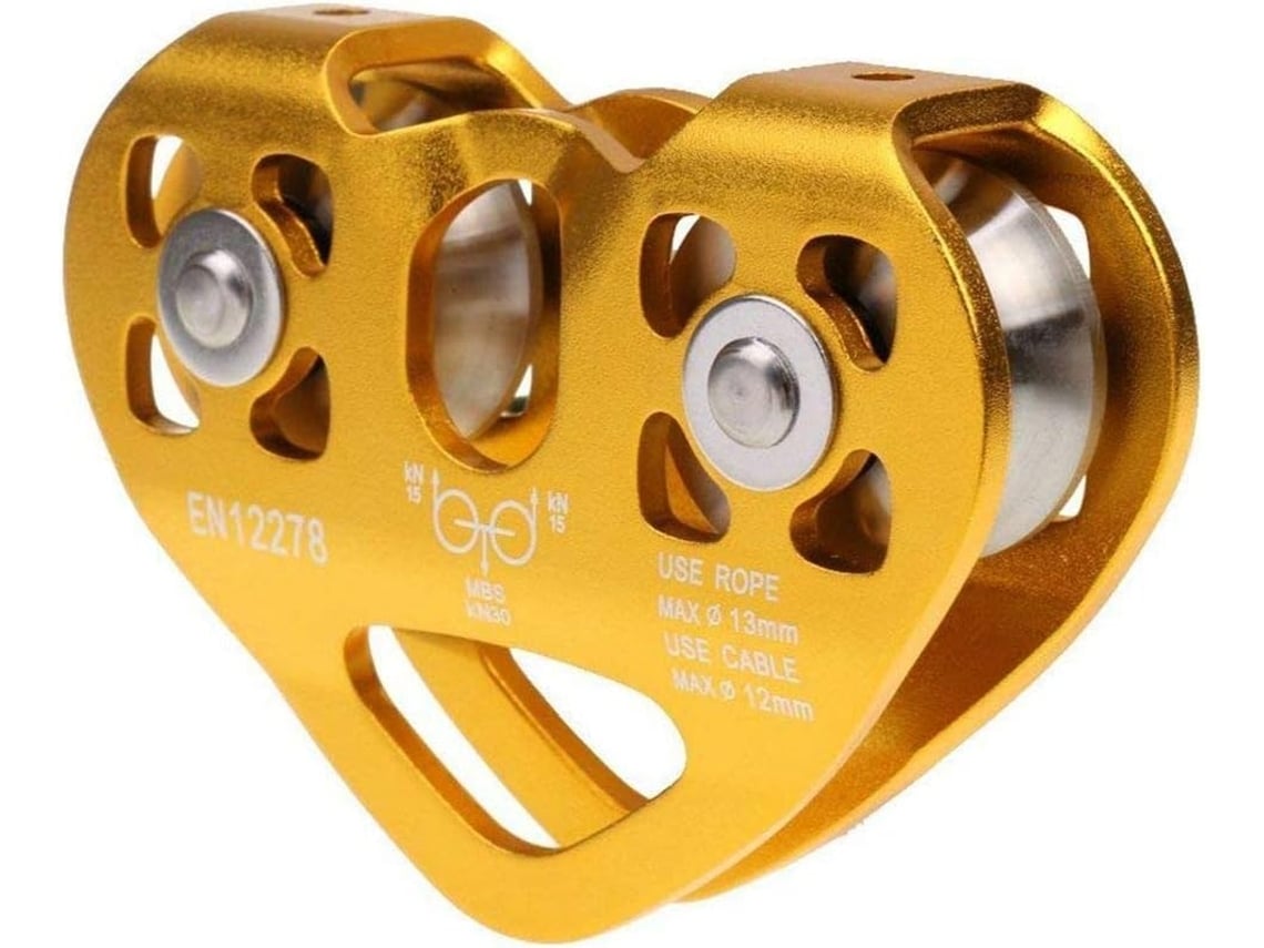 VVJIJILLY Roldana Metálica 10,6 X 7,2 30kn Roldana Dupla Em Alumínio Para Cordas 8 13mm Para Diy
