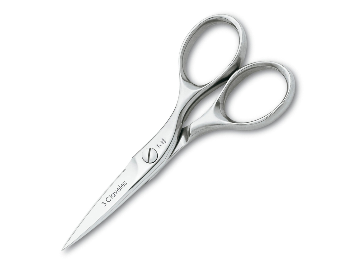 3 CLAVELES Master Class Tijeras de Cocina Profesional 7 17.5cm Acero Forjado en Caliente