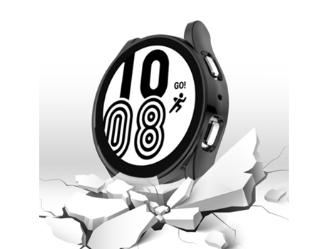 Samsung Galaxy Watch 5 44 mm Funda protectora de galvanoplastia de TPU de cobertura total (negro)