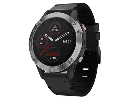 Correa para Garmin Fenix 6 Gps 22 mm Correa de reloj negra con hebilla de acero y cuero VENISYMLIS