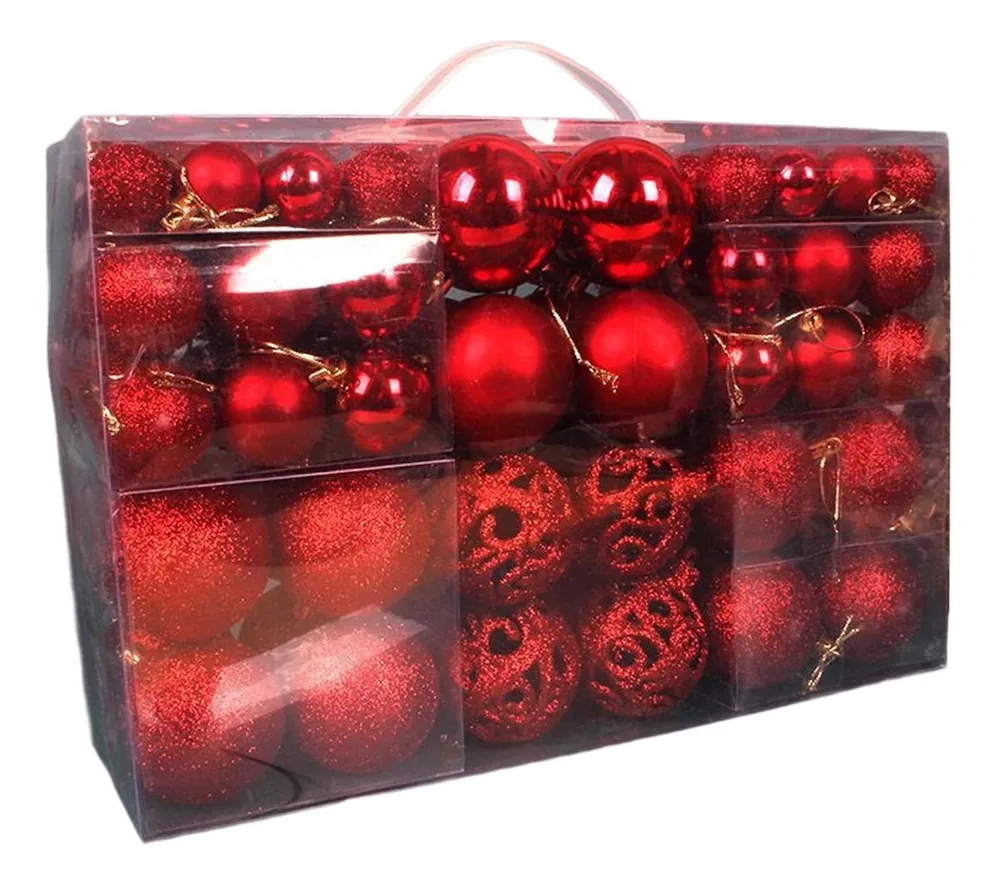 100 bolas navideñas irrompibles para decorar.