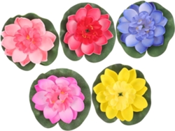 5 Piezas De Flores Artificiales Flotantes De Eva Para Decoración De Estanques Y Jardines