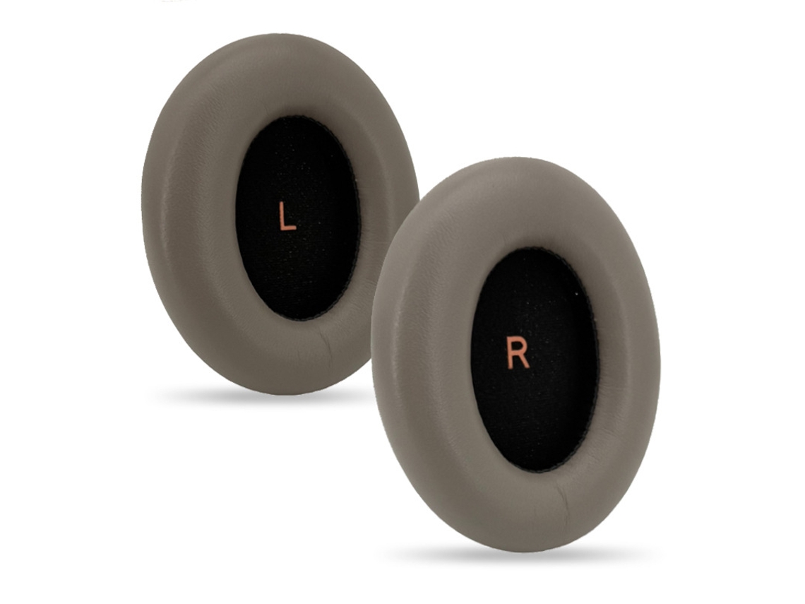 Almohadillas de espuma suave con textura de piel de oveja para auriculares Sennheiser Momentum 4.0 - Gris